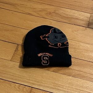 Syracuse Kids Knit Beanie Hat in Black & Orange
